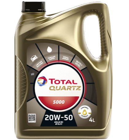 Ulei motor TOTAL Quartz 5000 20W50 148594, volum 4 litri, mineral