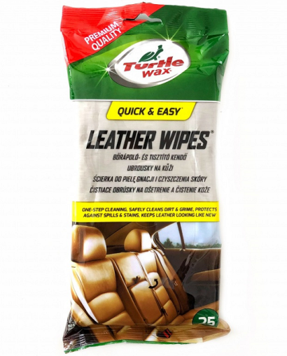 Servetelele pentru intretinere piele TURTLE WAX Leather Wipes FG0014, 25 bucati